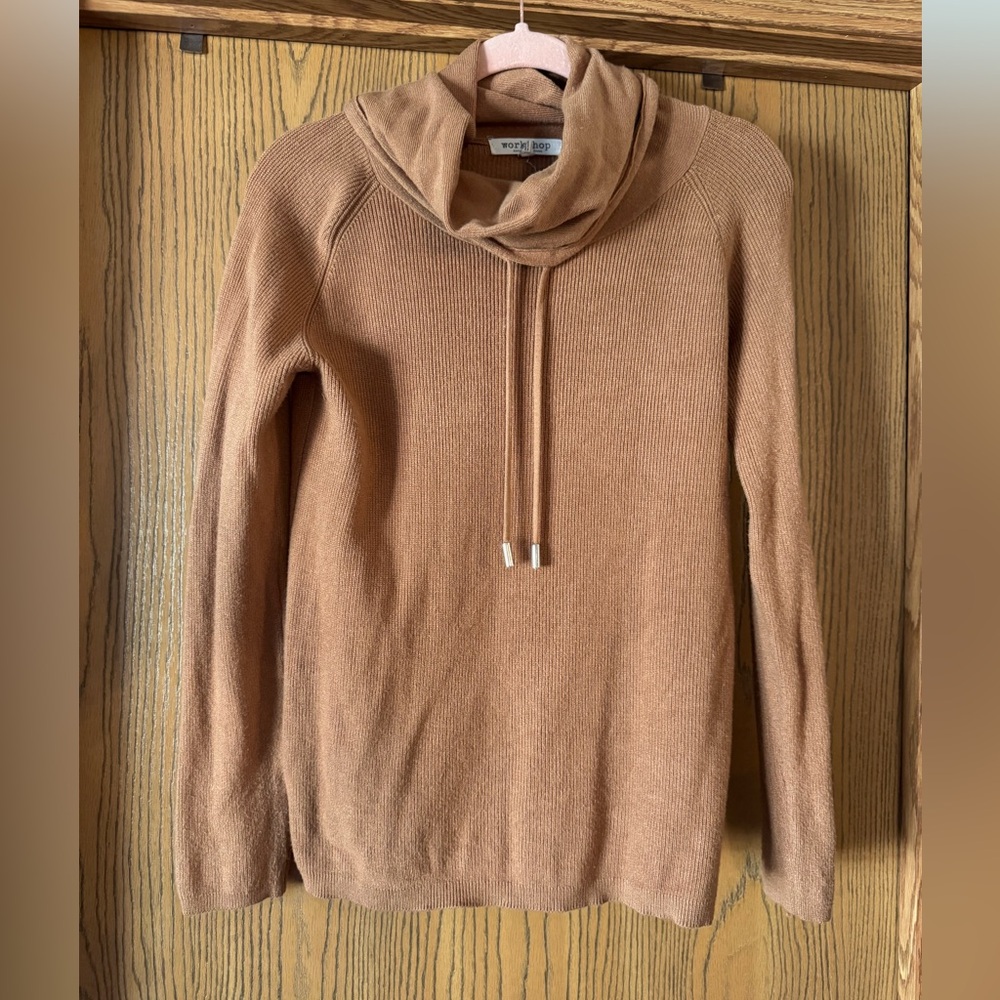 Workshop Republic Clothing Women's Brown Cowl Neck Sweater